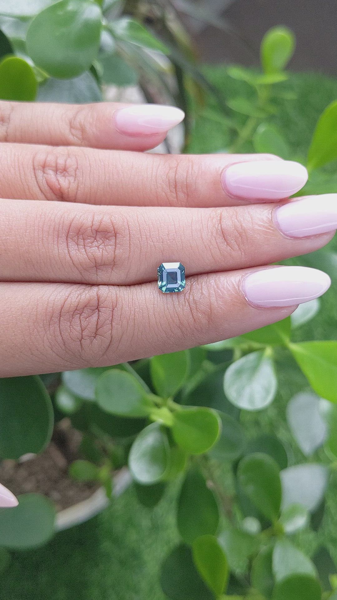 1.10 Ct. Bluish Green Sapphire from Africa Size Video