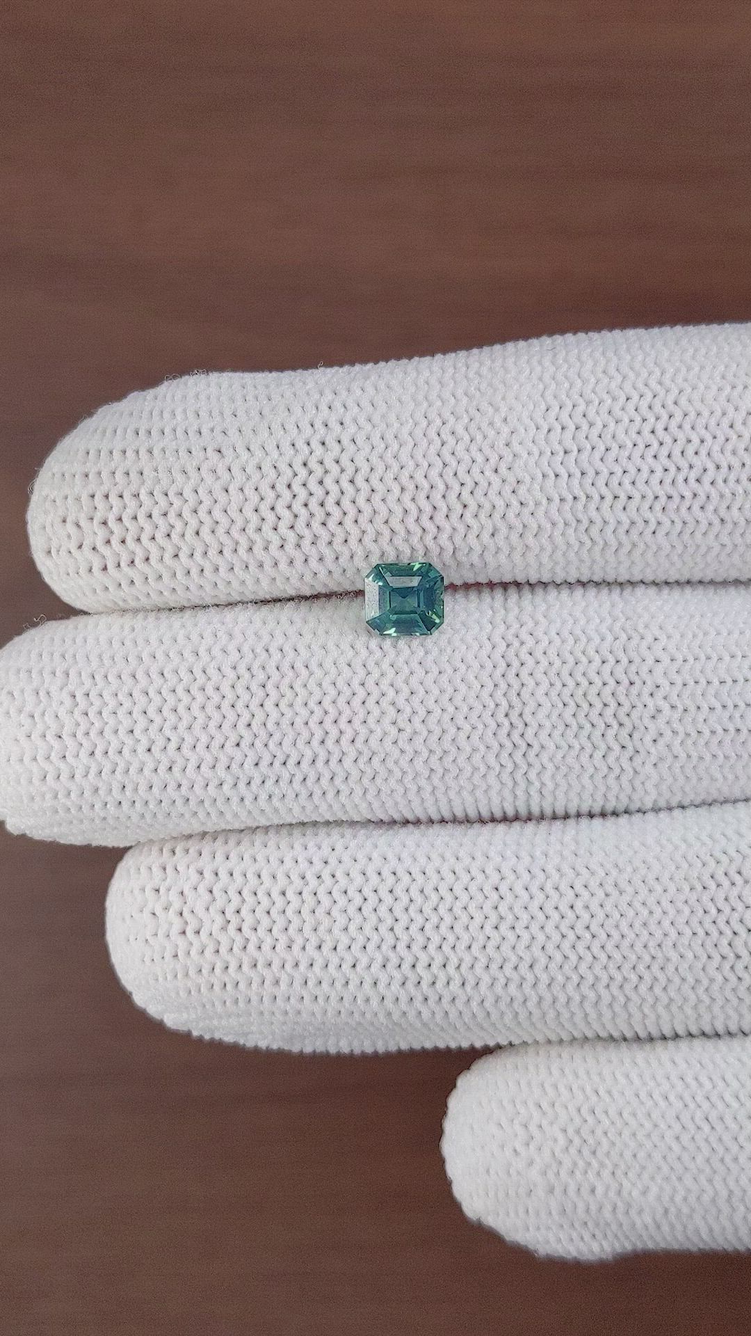 1.10 Ct. Bluish Green Sapphire from Africa Size Video