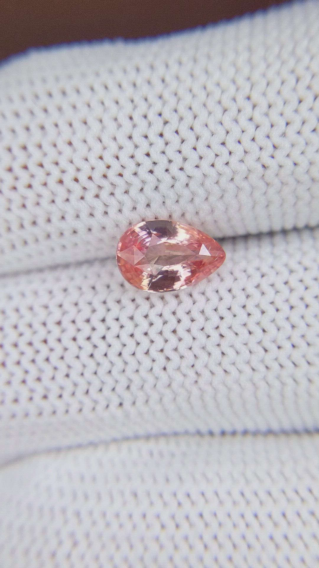 1.62 Ct. Padparadscha Sapphire from Ceylon (Sri Lanka) Size Video
