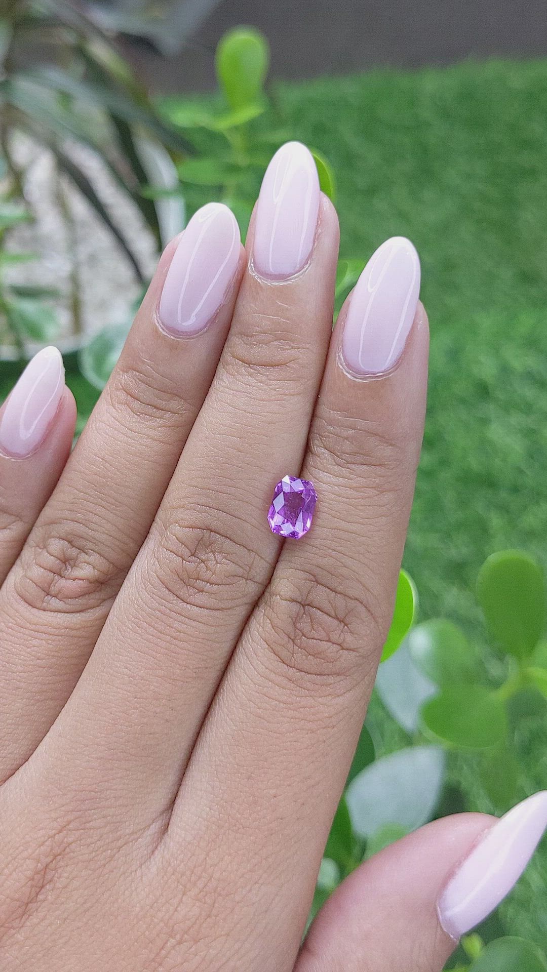 1.54 Ct. Purple Sapphire from Africa Size Video
