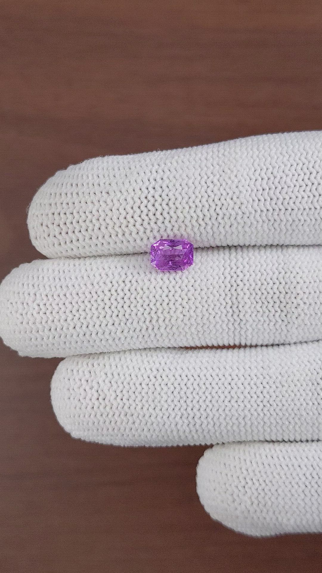 1.54 Ct. Purple Sapphire from Africa Size Video