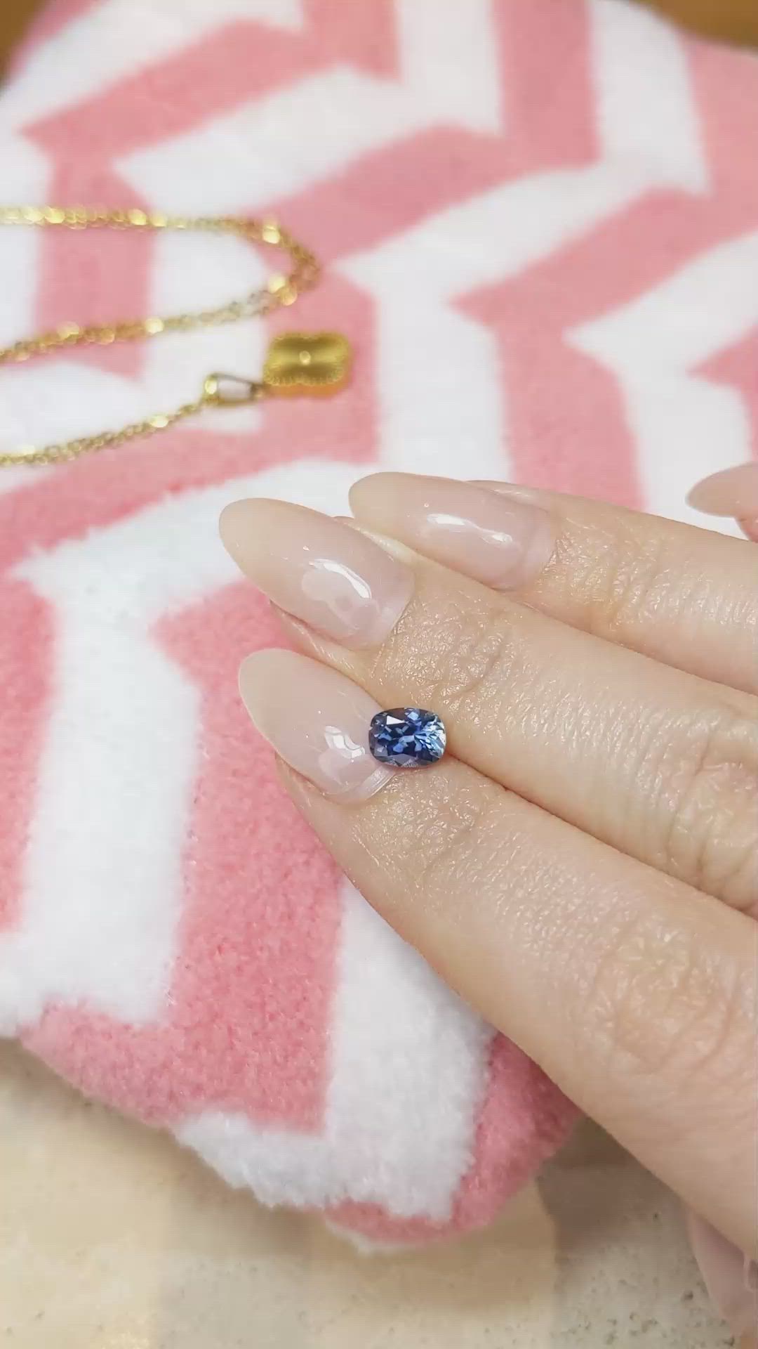 1.05 Ct. Blue Sapphire from Montana Size Video