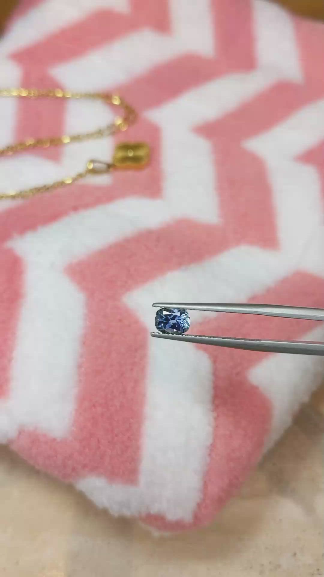 1.10 Ct. Greenish Blue Sapphire from Montana Size Video