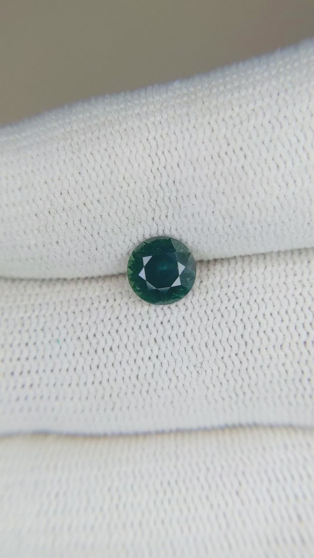 1.10 Ct. Bluish Green Sapphire from Montana Size Video