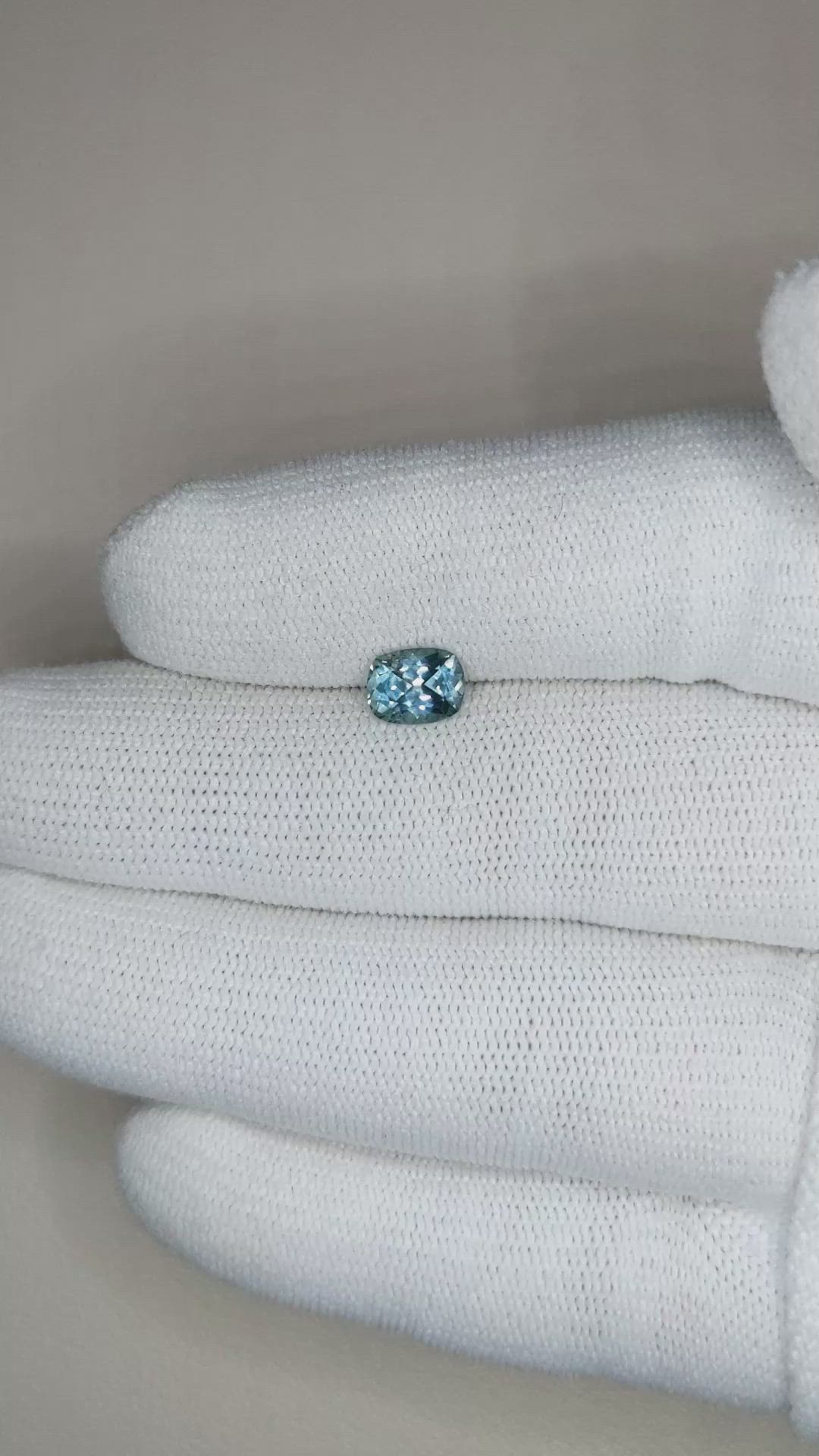 1.15 Ct. Greenish Blue Sapphire from Montana Size Video