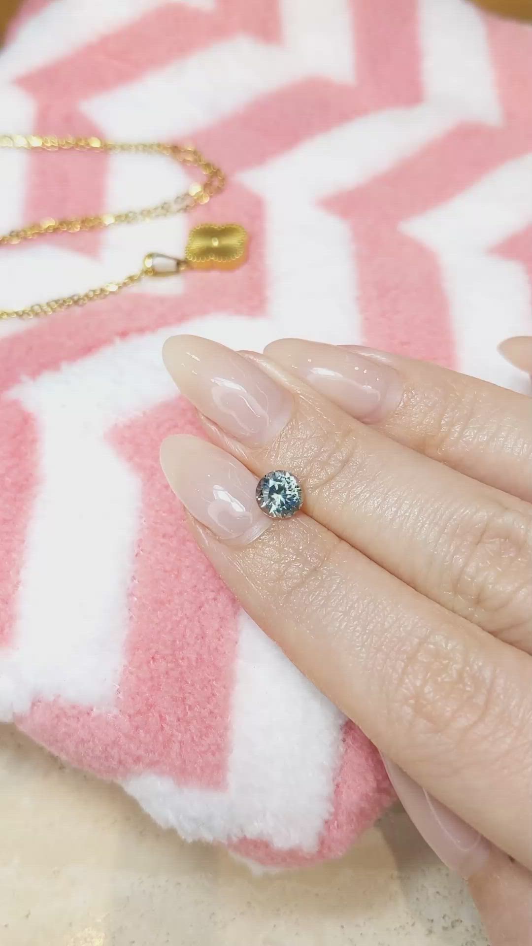 1.16 Ct. Greenish Blue Sapphire from Montana Size Video