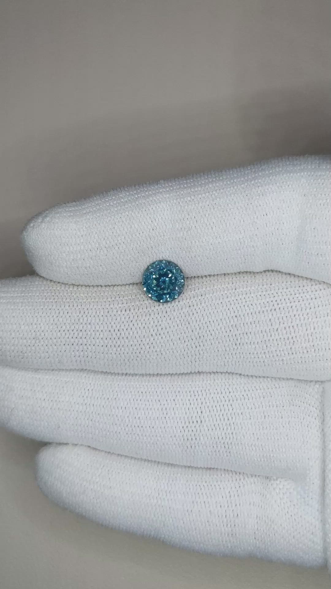 1.73 Ct. Bluish Green Sapphire from Montana Size Video