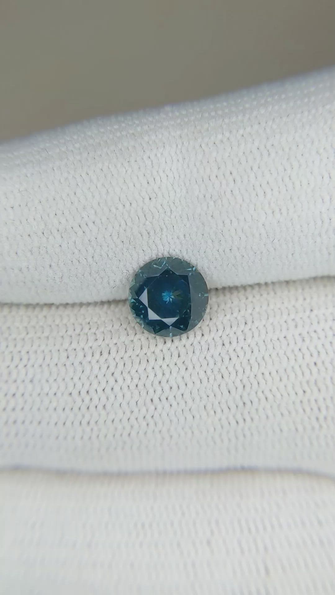 1.73 Ct. Bluish Green Sapphire from Montana Size Video