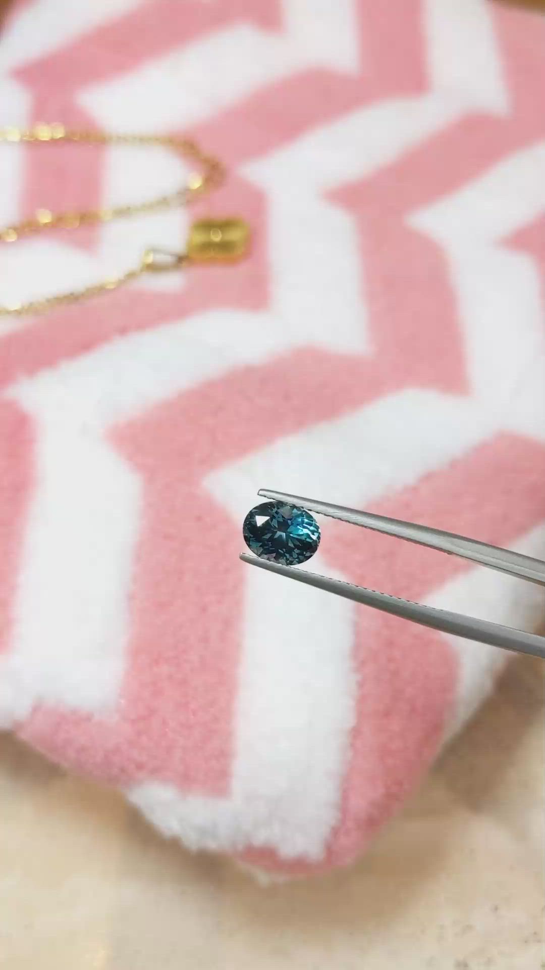 1.75 Ct. Greenish Blue Sapphire from Montana Size Video