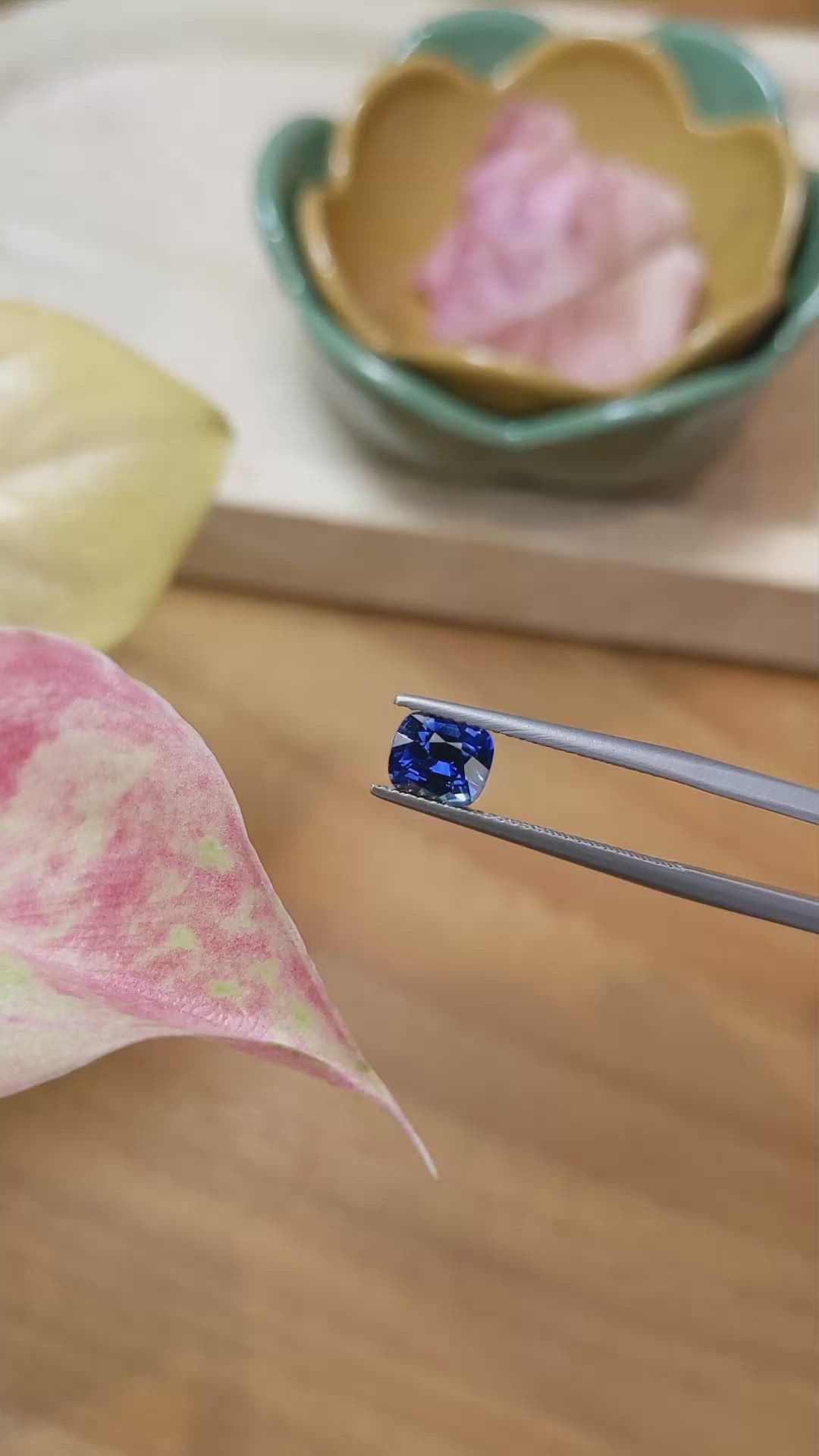 1.30 Ct. Blue Sapphire from Ceylon (Sri Lanka) Size Video