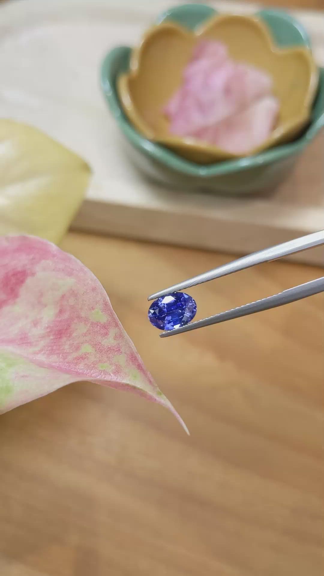 1.50 Ct. Blue Sapphire from Ceylon (Sri Lanka) Size Video