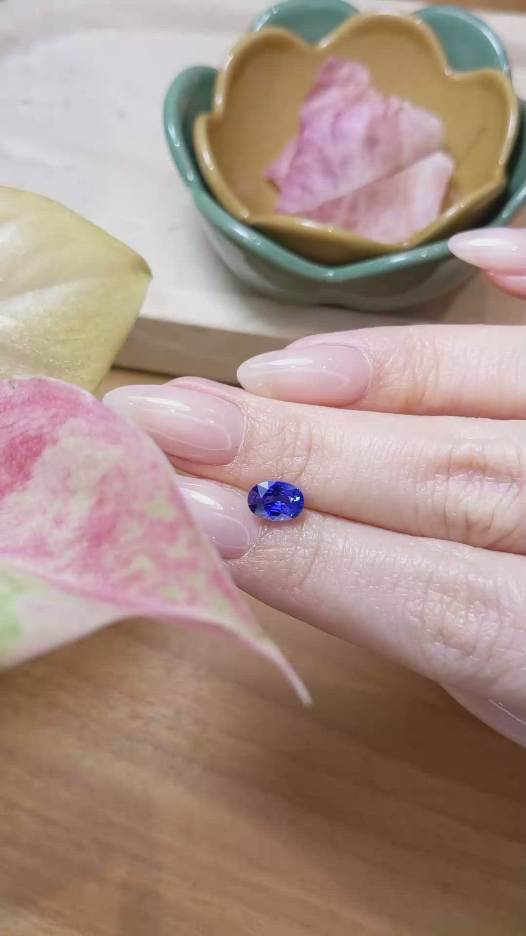 1.48 Ct. Blue Sapphire from Ceylon (Sri Lanka) Size Video