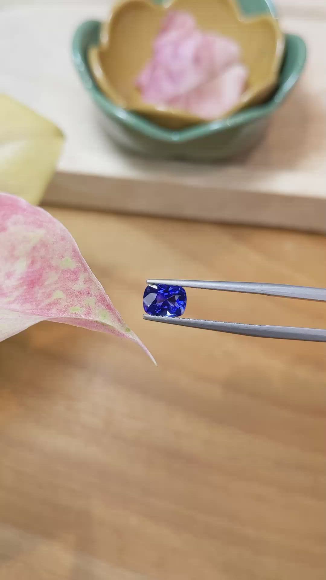 1.49 Ct. Blue Sapphire from Ceylon (Sri Lanka) Size Video