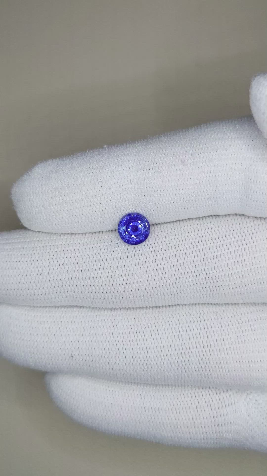 1.09 Ct. Purplish Blue Sapphire from Ceylon (Sri Lanka) Size Video