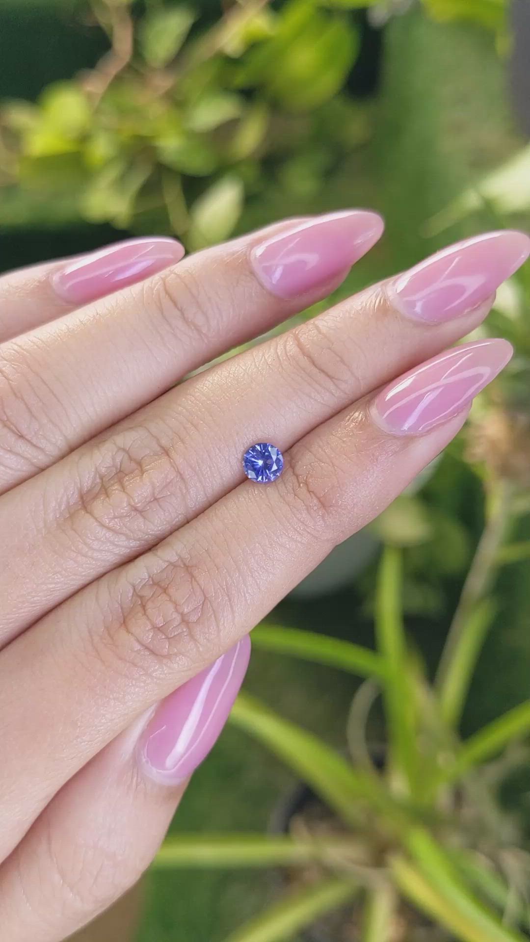 0.53 Ct. Blue Sapphire from Ceylon (Sri Lanka) Size Video