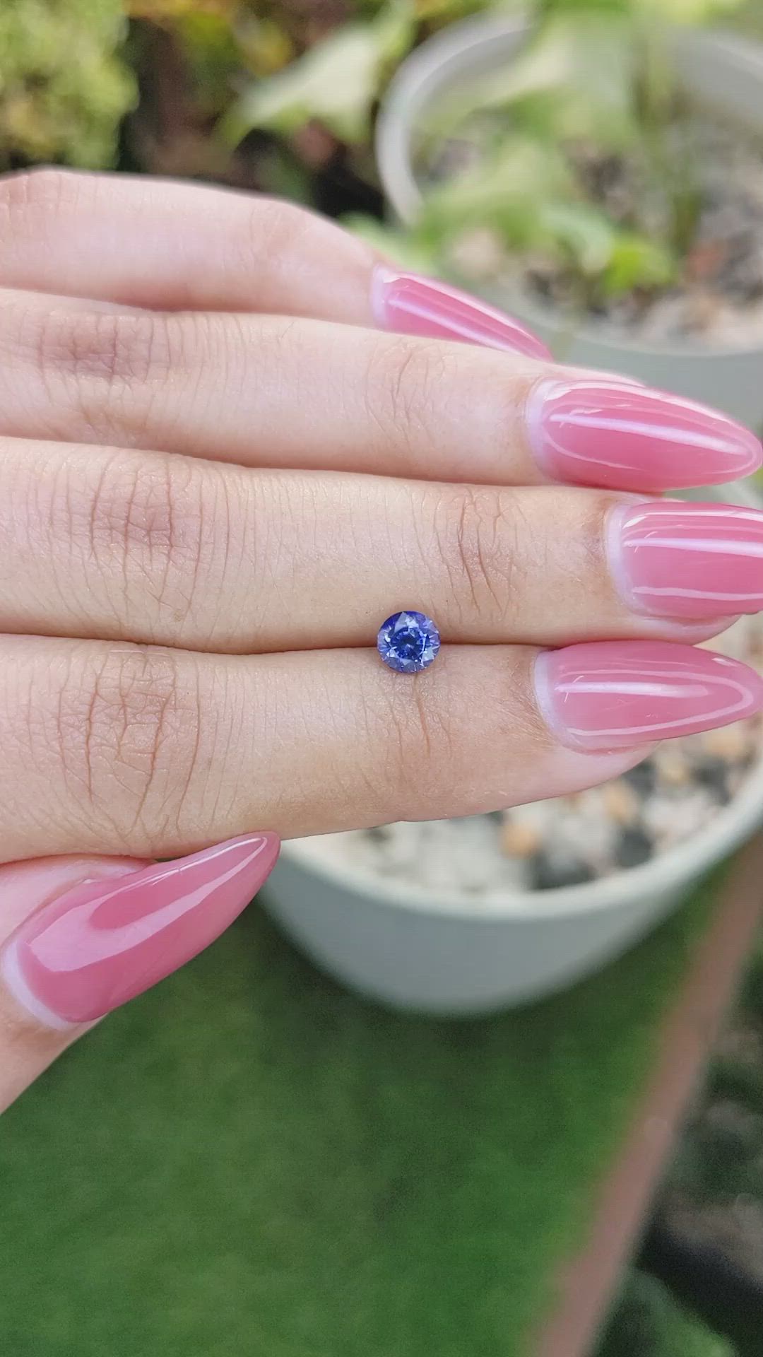 0.66 Ct. Blue Sapphire from Ceylon (Sri Lanka) Size Video