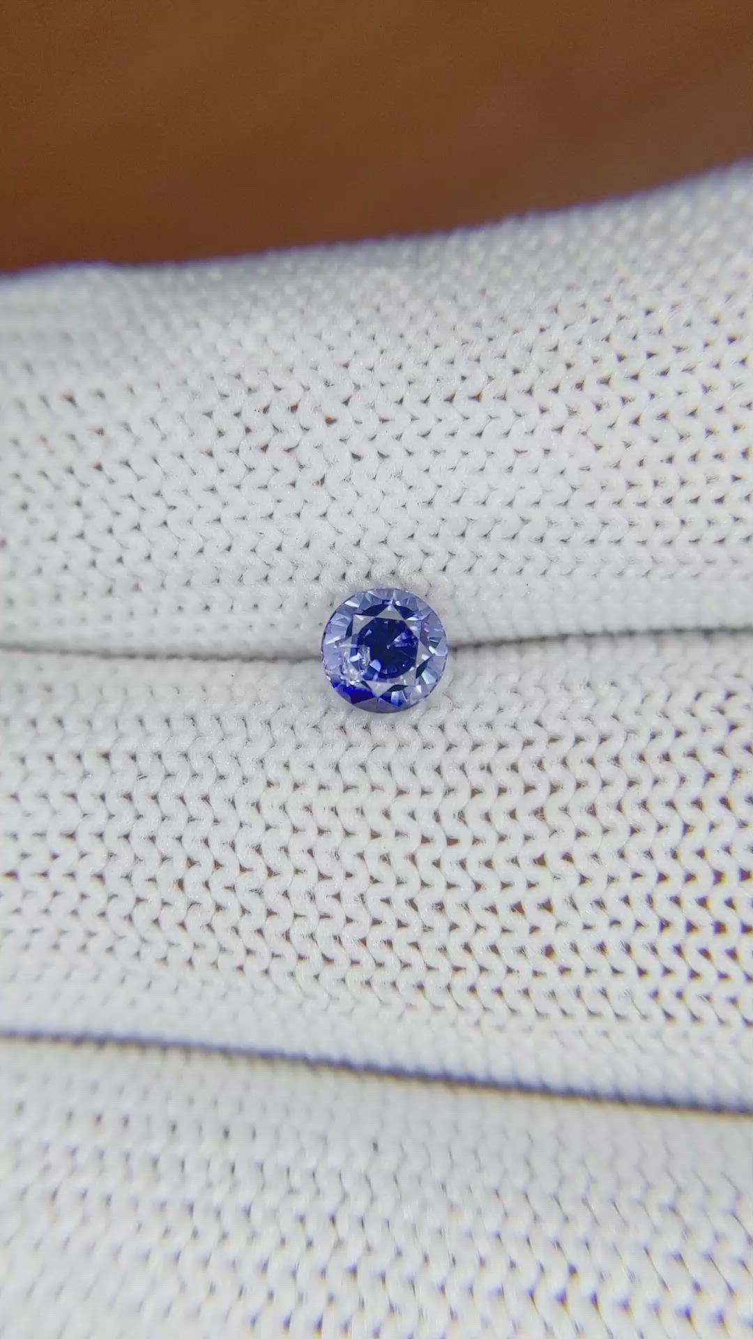 0.66 Ct. Blue Sapphire from Ceylon (Sri Lanka) Size Video