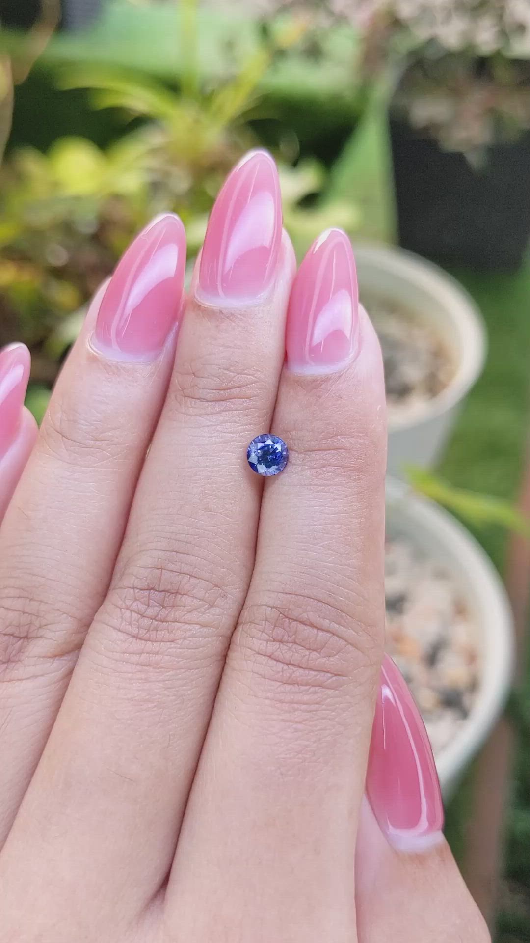 0.66 Ct. Blue Sapphire from Ceylon (Sri Lanka) Size Video