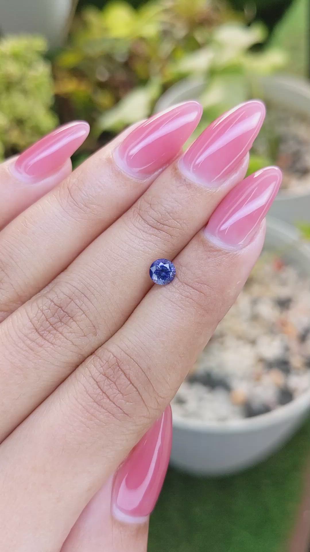 0.66 Ct. Blue Sapphire from Ceylon (Sri Lanka) Size Video