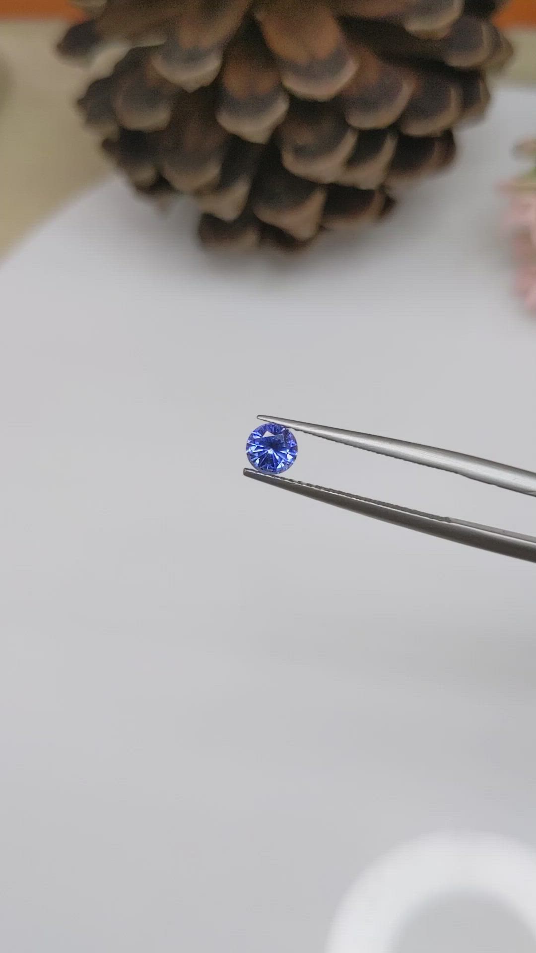 0.57 Ct. Blue Sapphire from Ceylon (Sri Lanka) Size Video