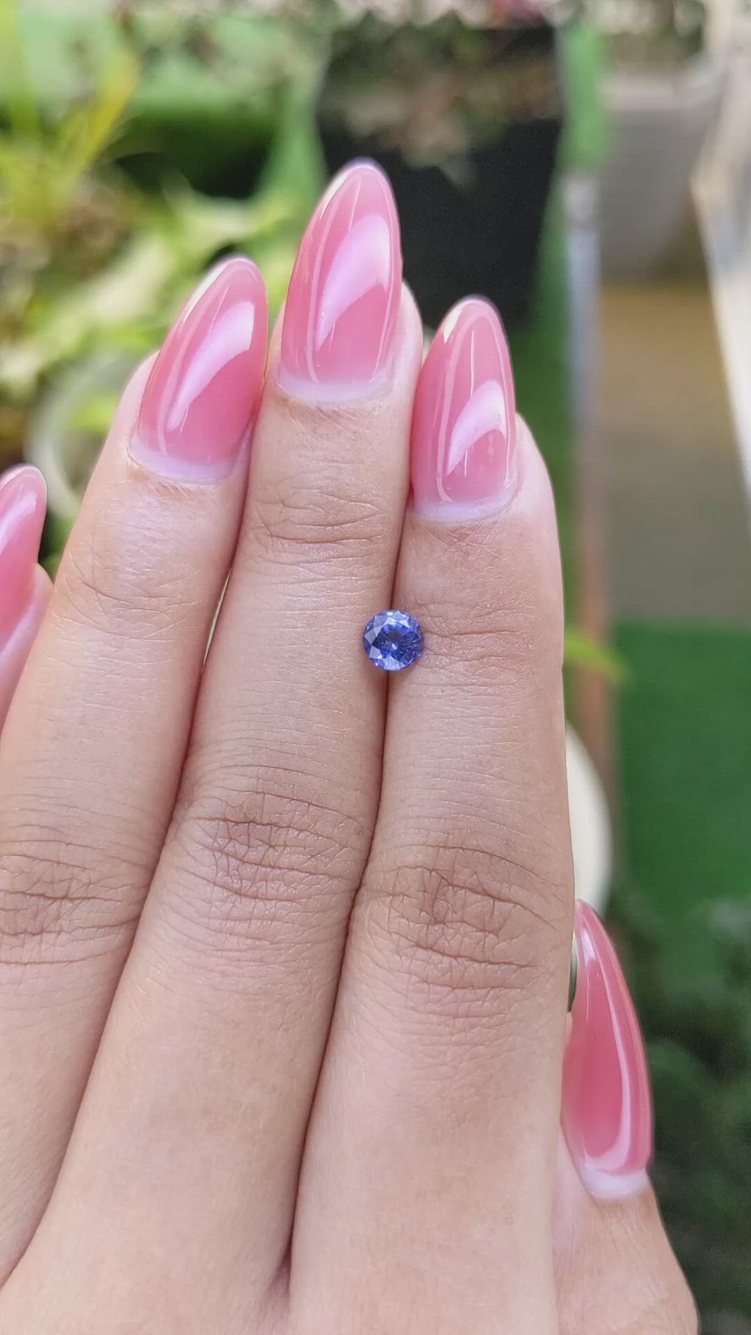 0.57 Ct. Blue Sapphire from Ceylon (Sri Lanka) Size Video