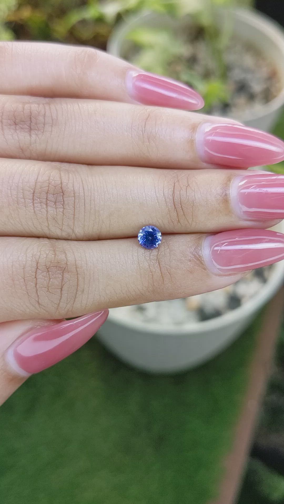 0.57 Ct. Blue Sapphire from Ceylon (Sri Lanka) Size Video