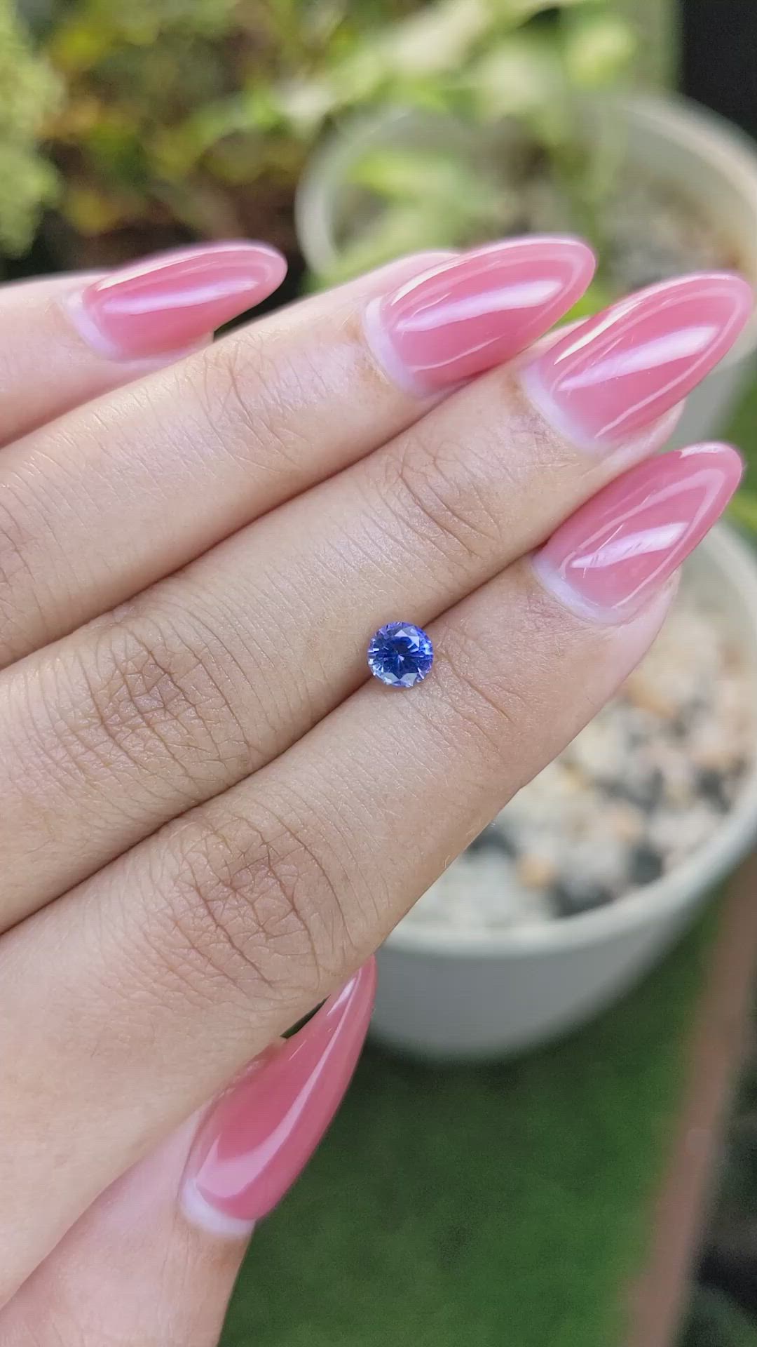 0.57 Ct. Blue Sapphire from Ceylon (Sri Lanka) Size Video