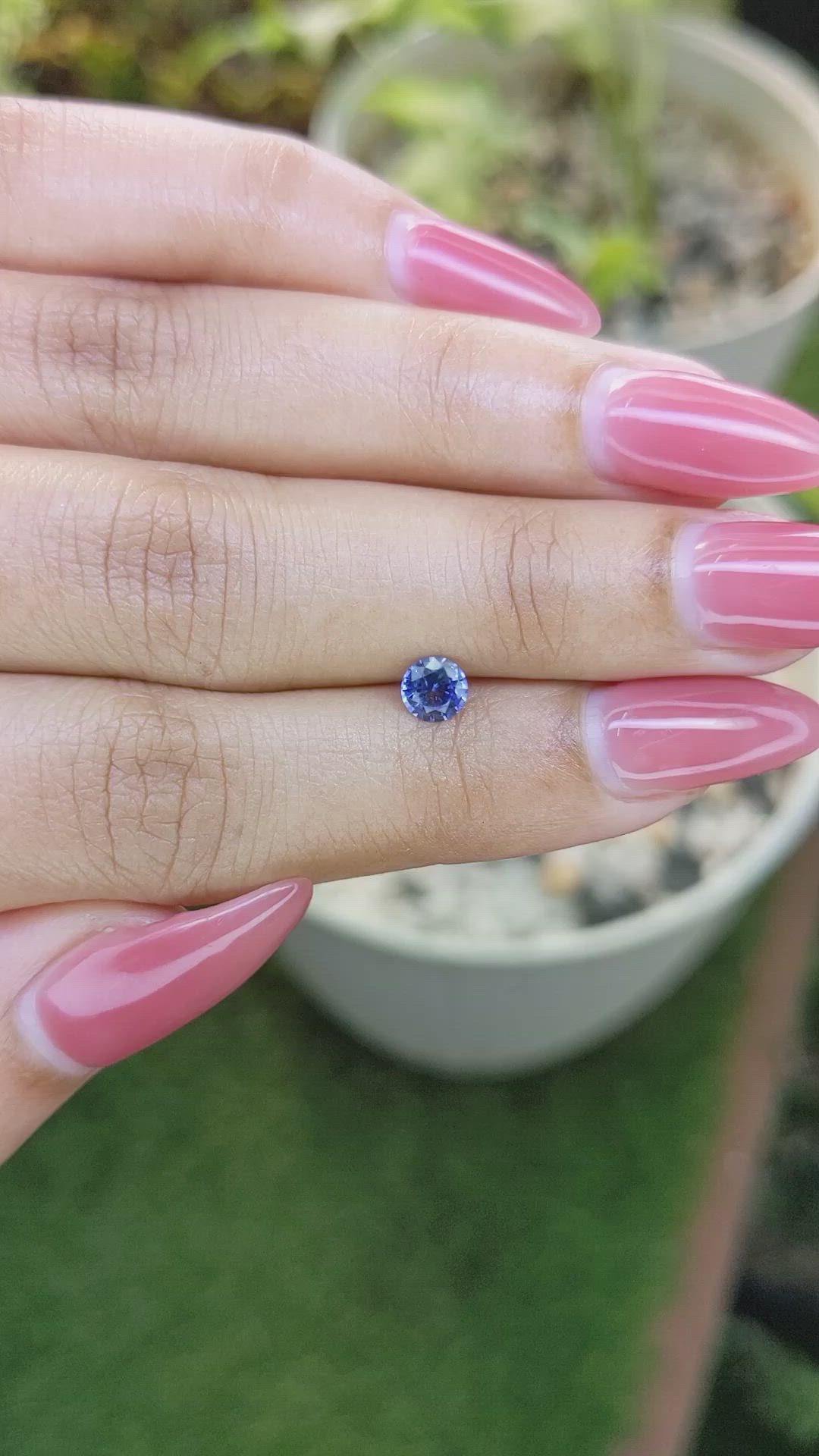 0.48 Ct. Blue Sapphire from Ceylon (Sri Lanka) Size Video