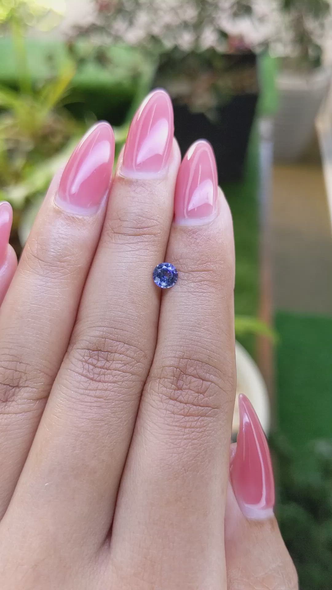 0.48 Ct. Blue Sapphire from Ceylon (Sri Lanka) Size Video