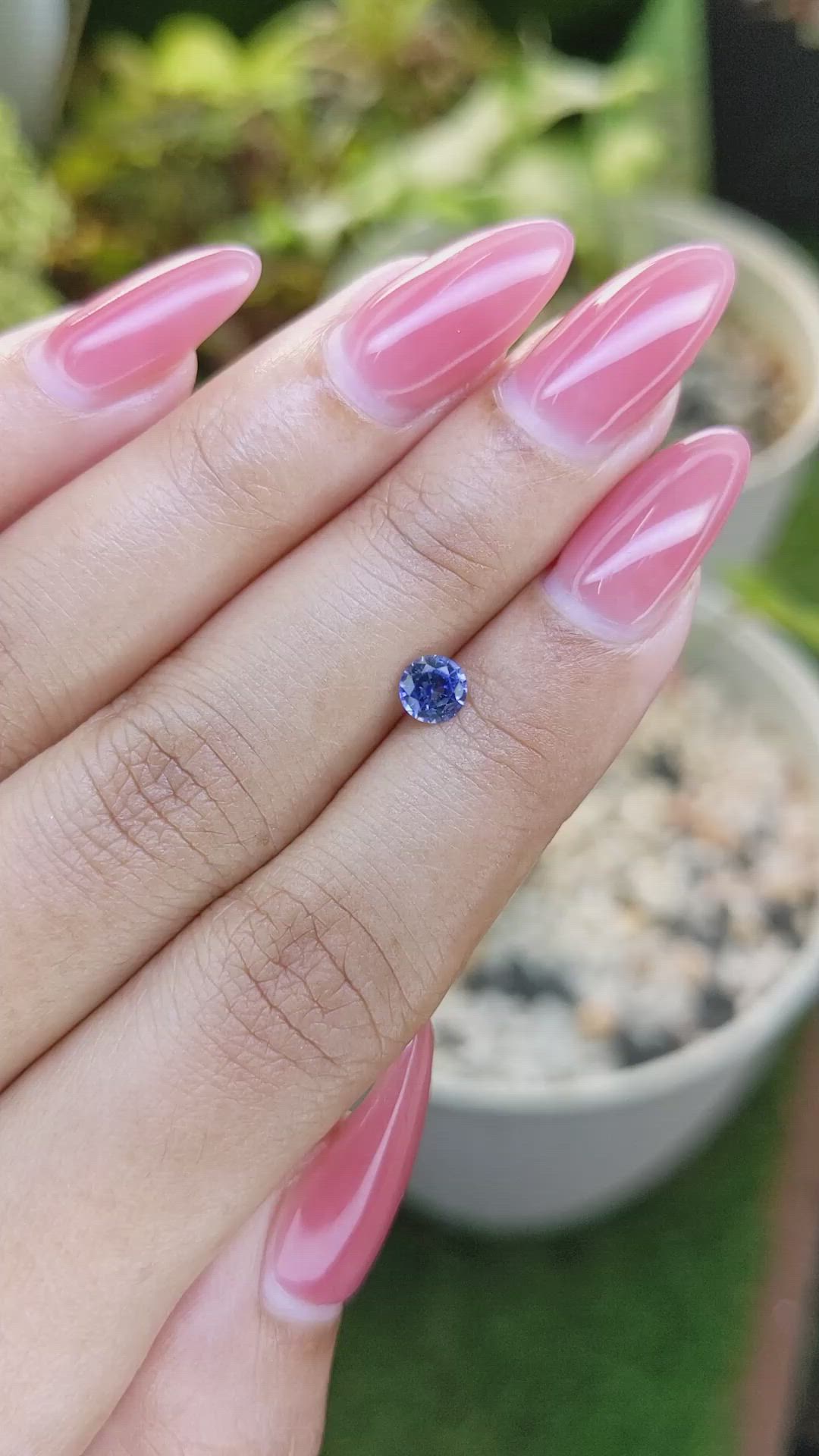 0.48 Ct. Blue Sapphire from Ceylon (Sri Lanka) Size Video