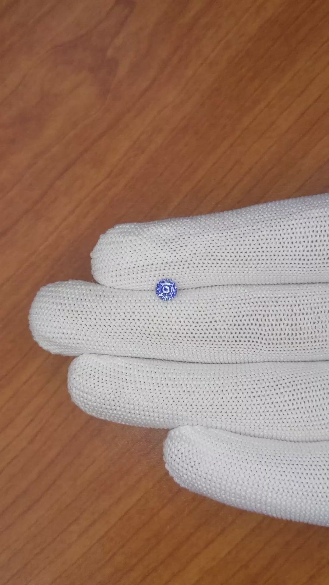 0.48 Ct. Blue Sapphire from Ceylon (Sri Lanka) Size Video