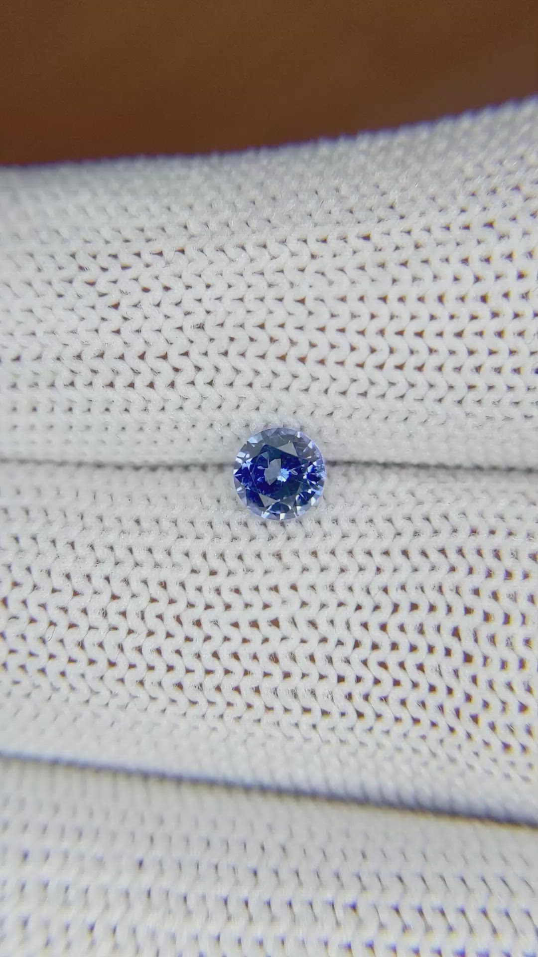 0.48 Ct. Blue Sapphire from Ceylon (Sri Lanka) Size Video