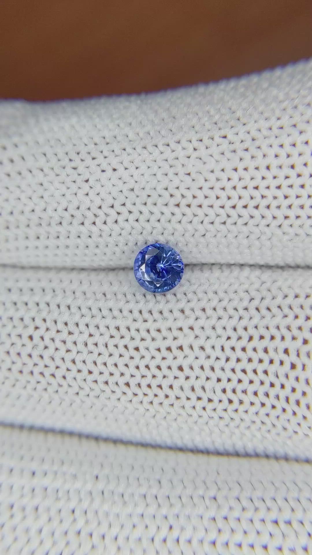 0.48 Ct. Blue Sapphire from Ceylon (Sri Lanka) Size Video