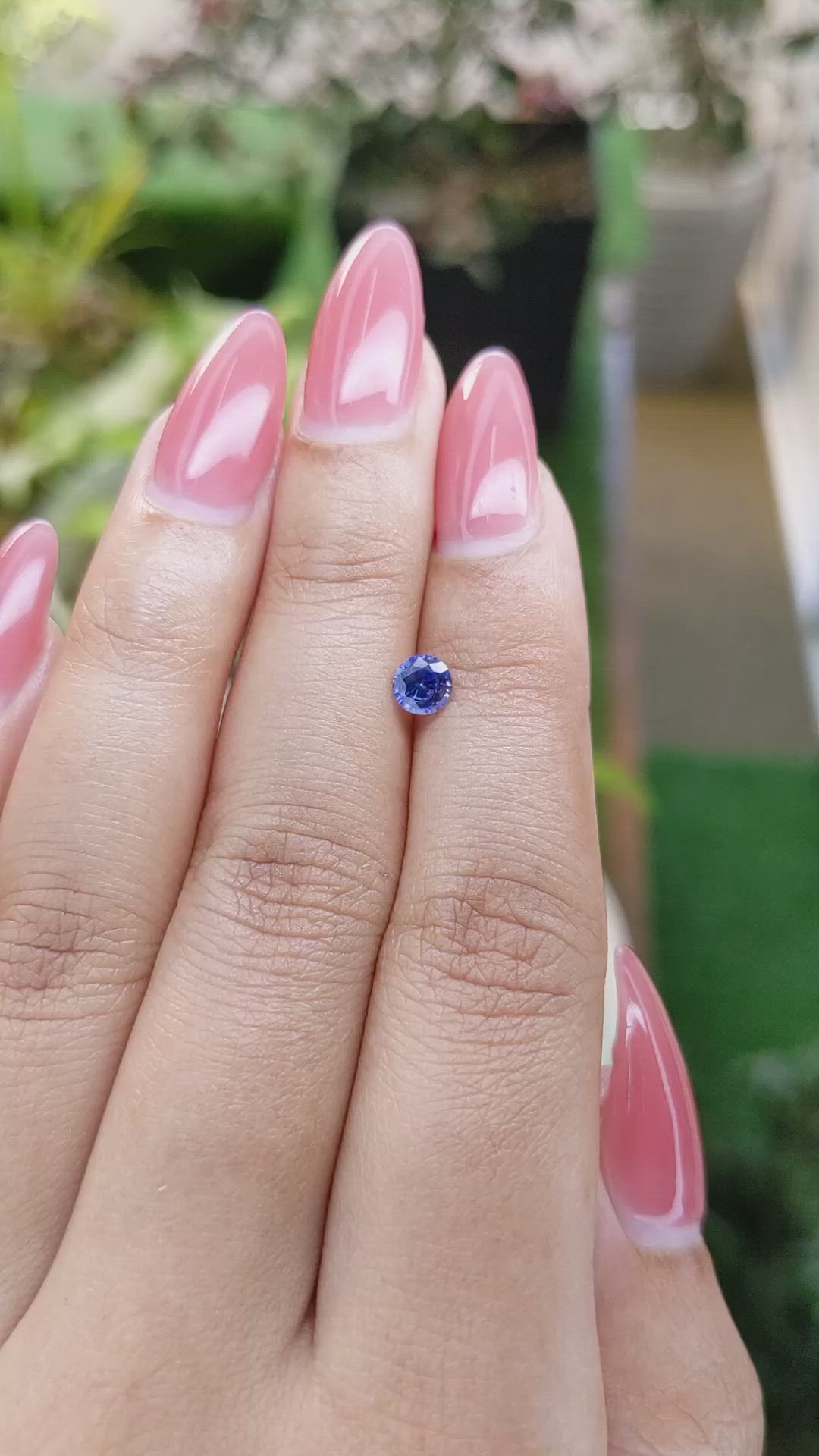 0.48 Ct. Blue Sapphire from Ceylon (Sri Lanka) Size Video