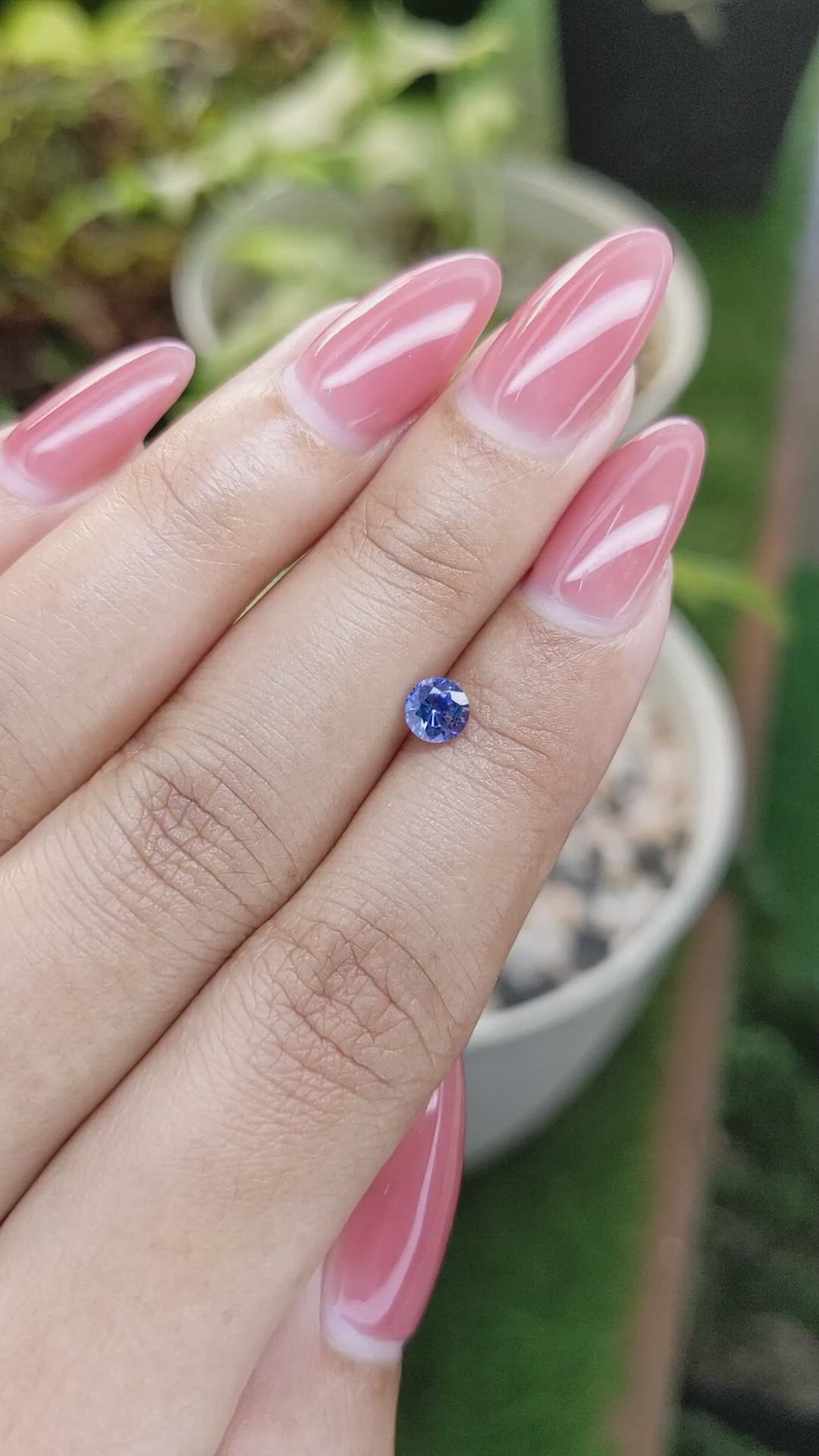 0.48 Ct. Blue Sapphire from Ceylon (Sri Lanka) Size Video