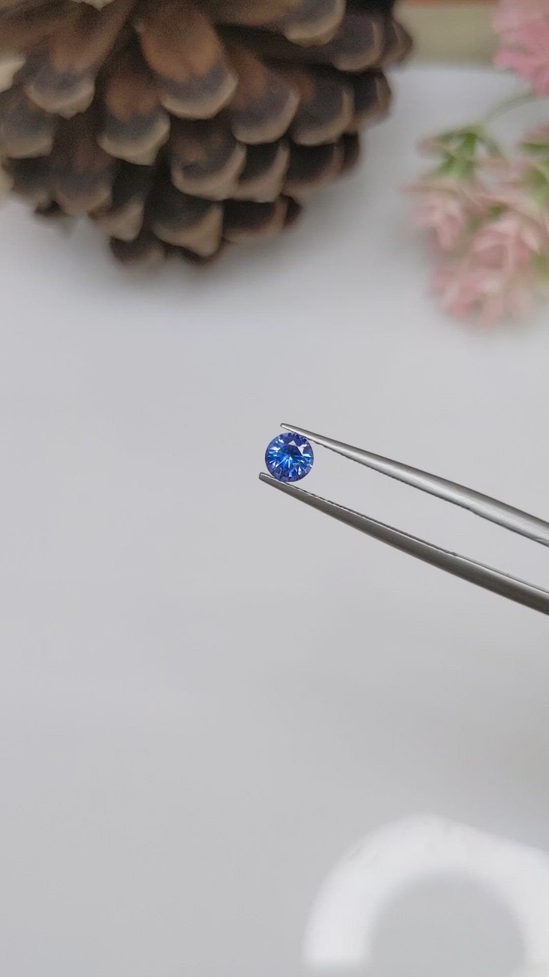 0.48 Ct. Blue Sapphire from Ceylon (Sri Lanka) Size Video