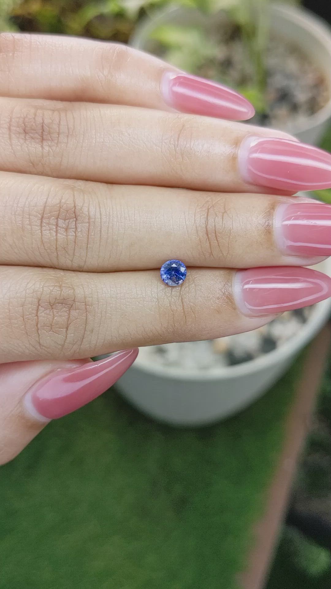 0.48 Ct. Blue Sapphire from Ceylon (Sri Lanka) Size Video