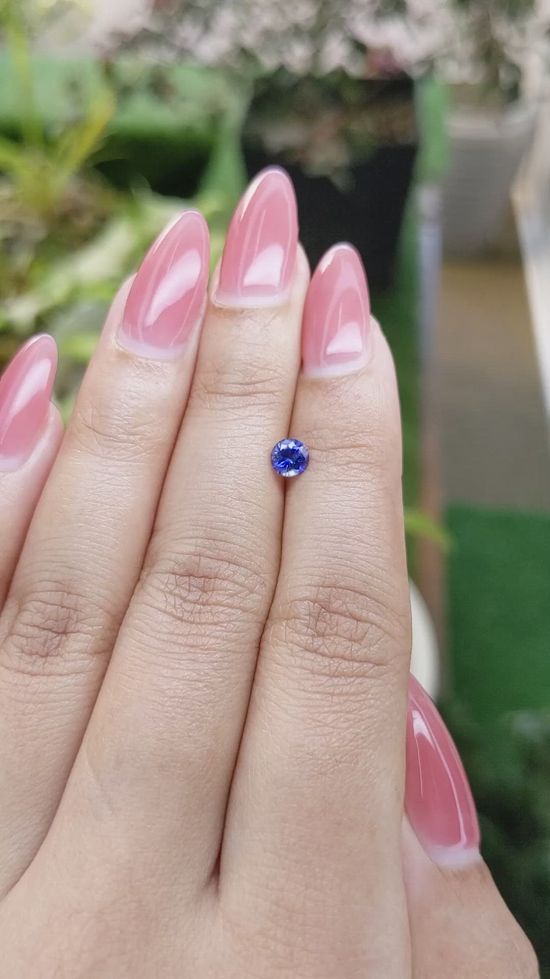 0.50 Ct. Blue Sapphire from Ceylon (Sri Lanka) Size Video