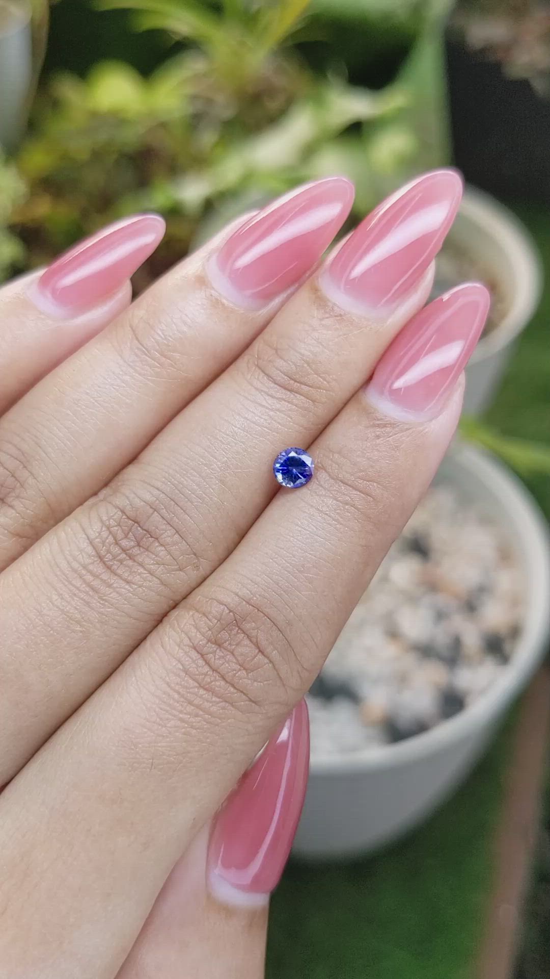 0.50 Ct. Blue Sapphire from Ceylon (Sri Lanka) Size Video