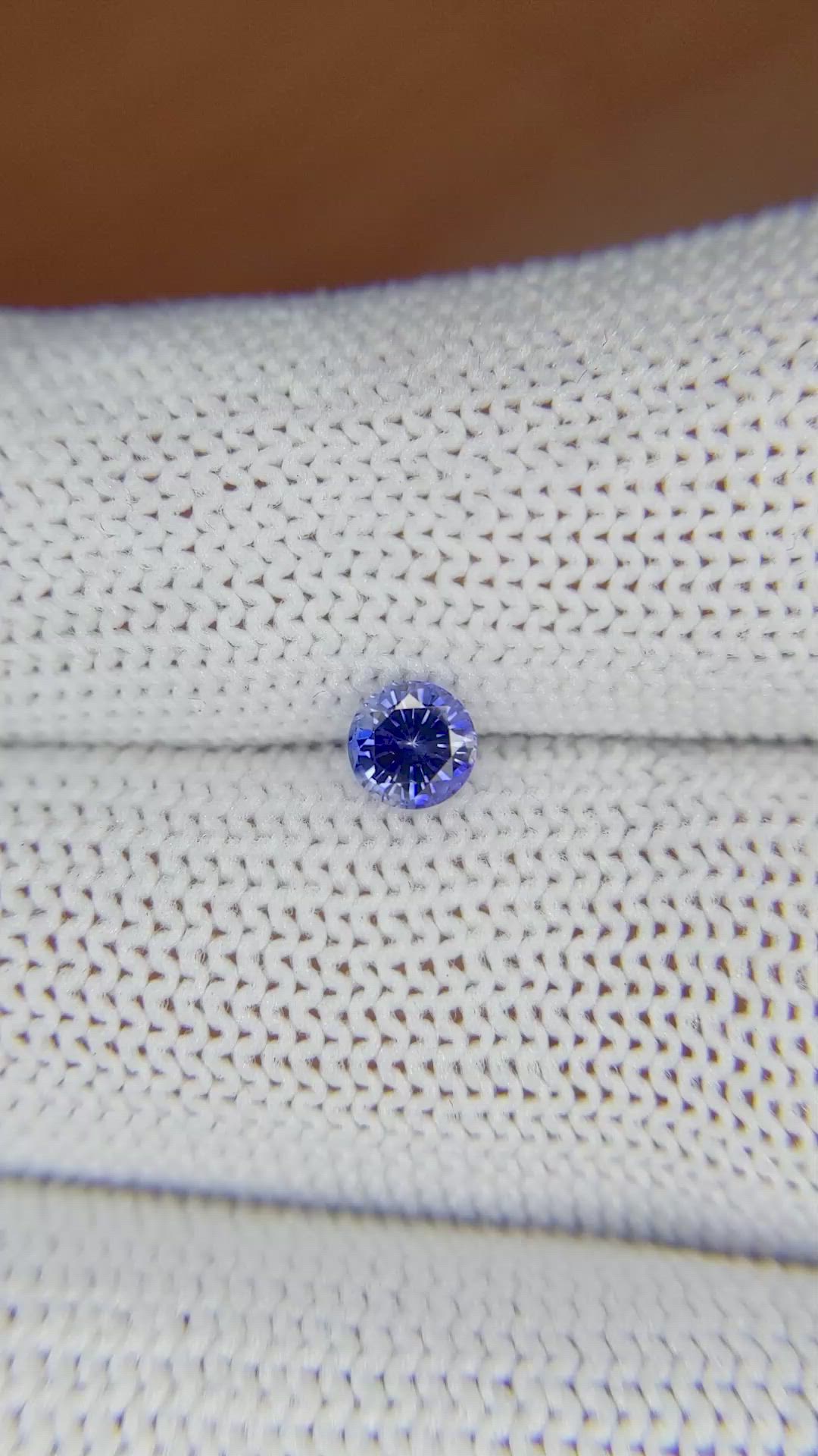 0.50 Ct. Blue Sapphire from Ceylon (Sri Lanka) Size Video