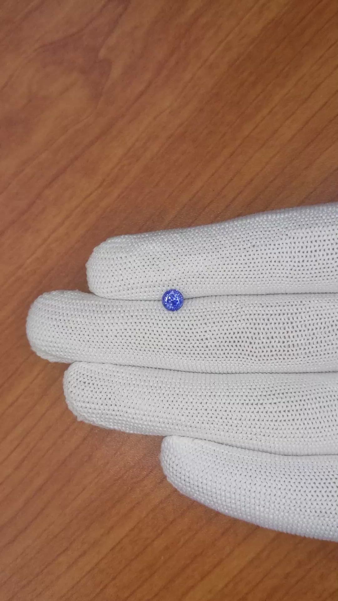 0.58 Ct. Blue Sapphire from Ceylon (Sri Lanka) Size Video