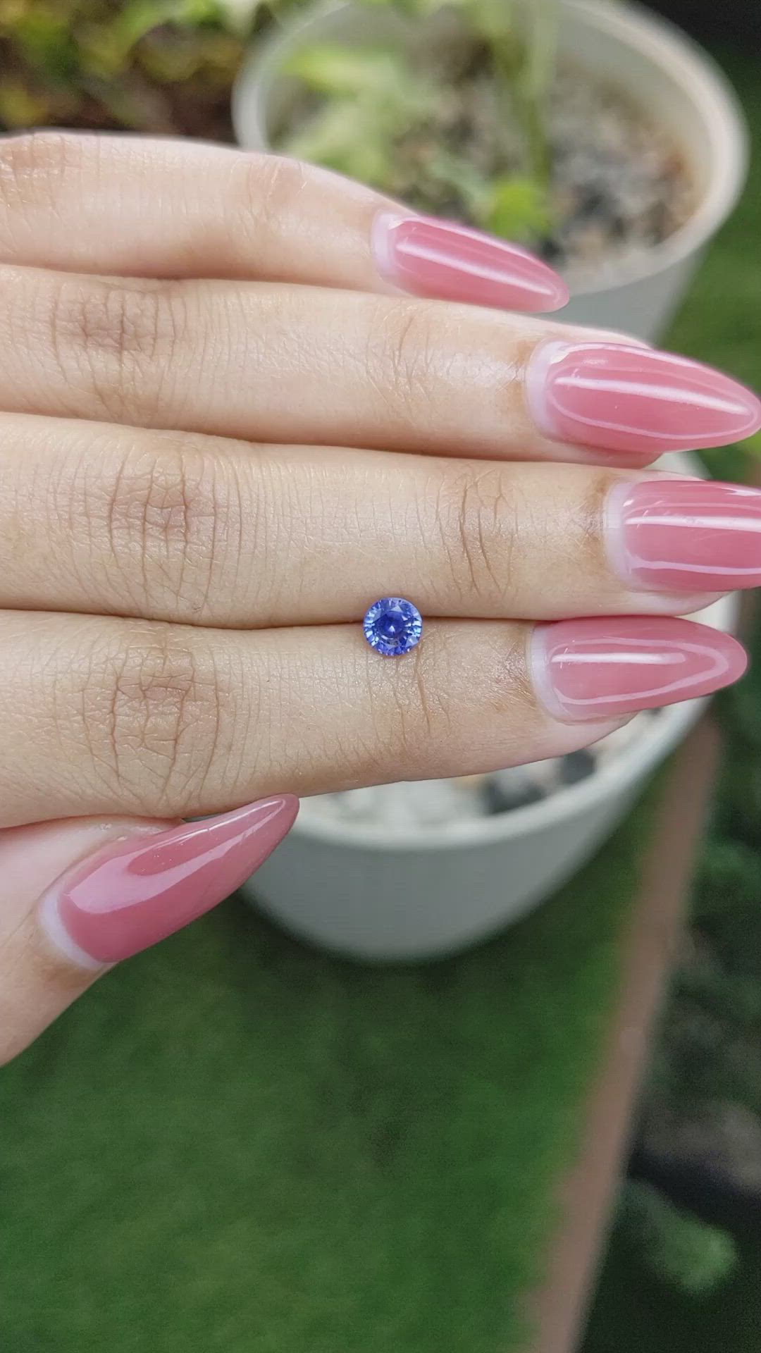 0.58 Ct. Blue Sapphire from Ceylon (Sri Lanka) Size Video