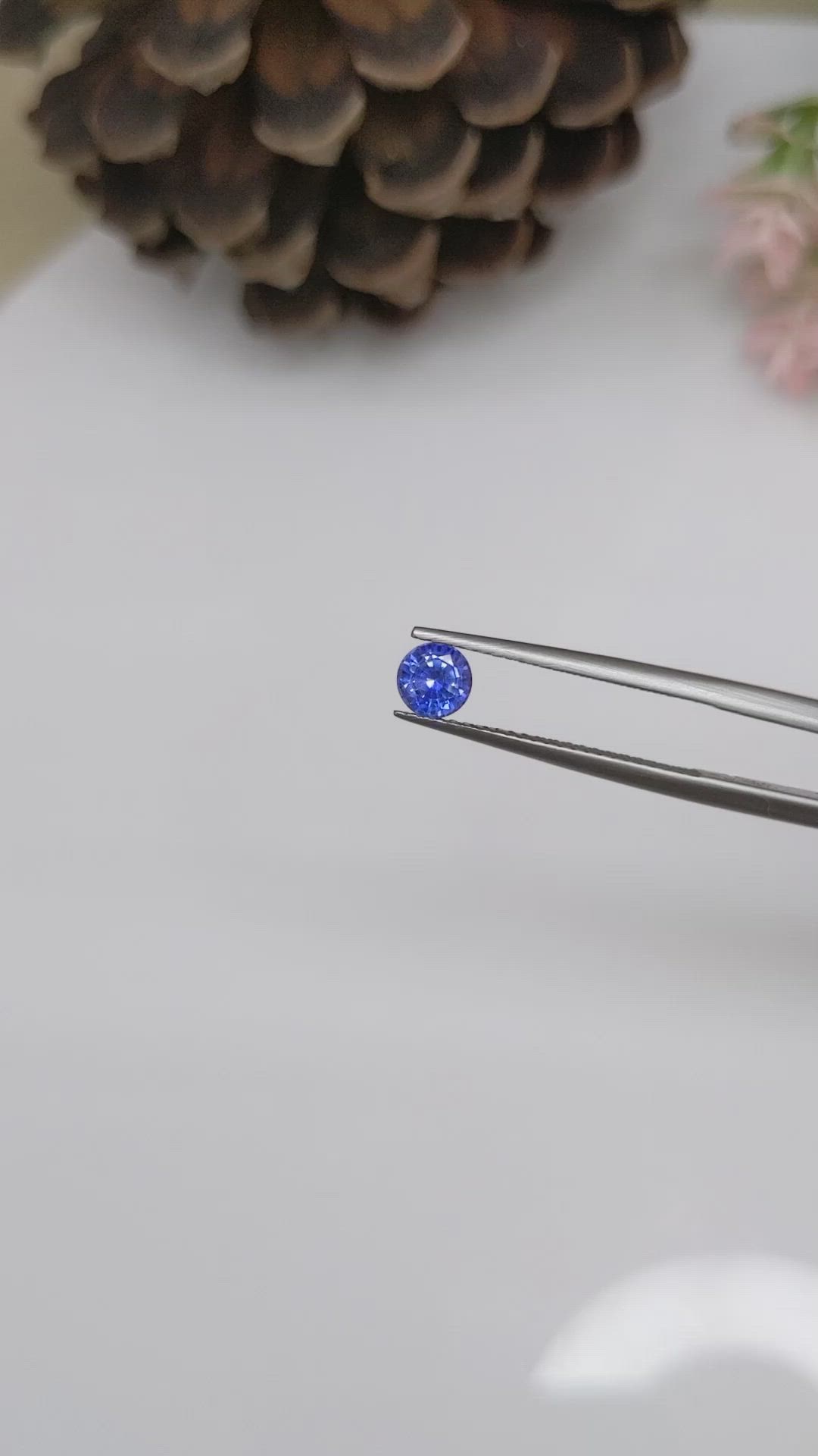 0.58 Ct. Blue Sapphire from Ceylon (Sri Lanka) Size Video