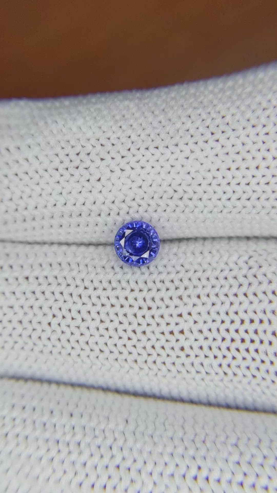 0.58 Ct. Blue Sapphire from Ceylon (Sri Lanka) Size Video