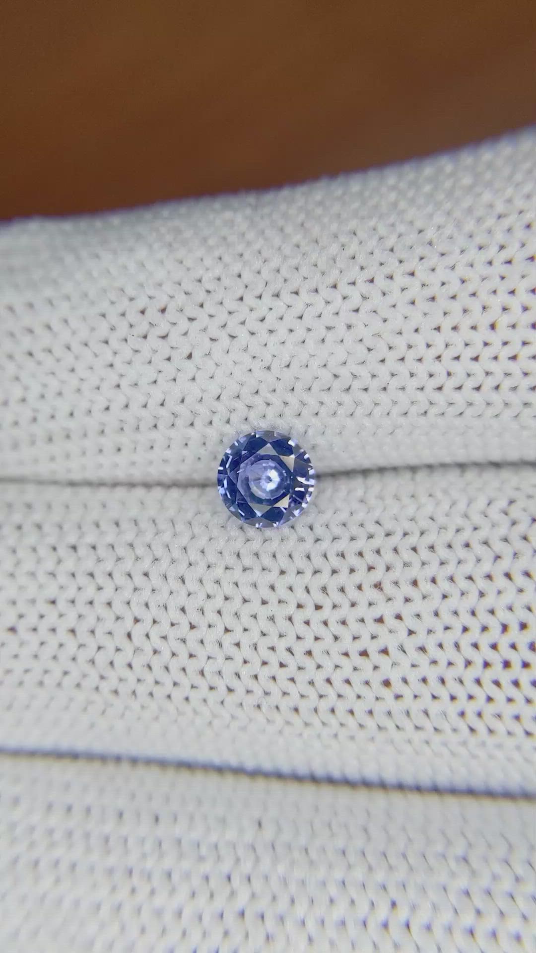 0.63 Ct. Blue Sapphire from Ceylon (Sri Lanka) Size Video
