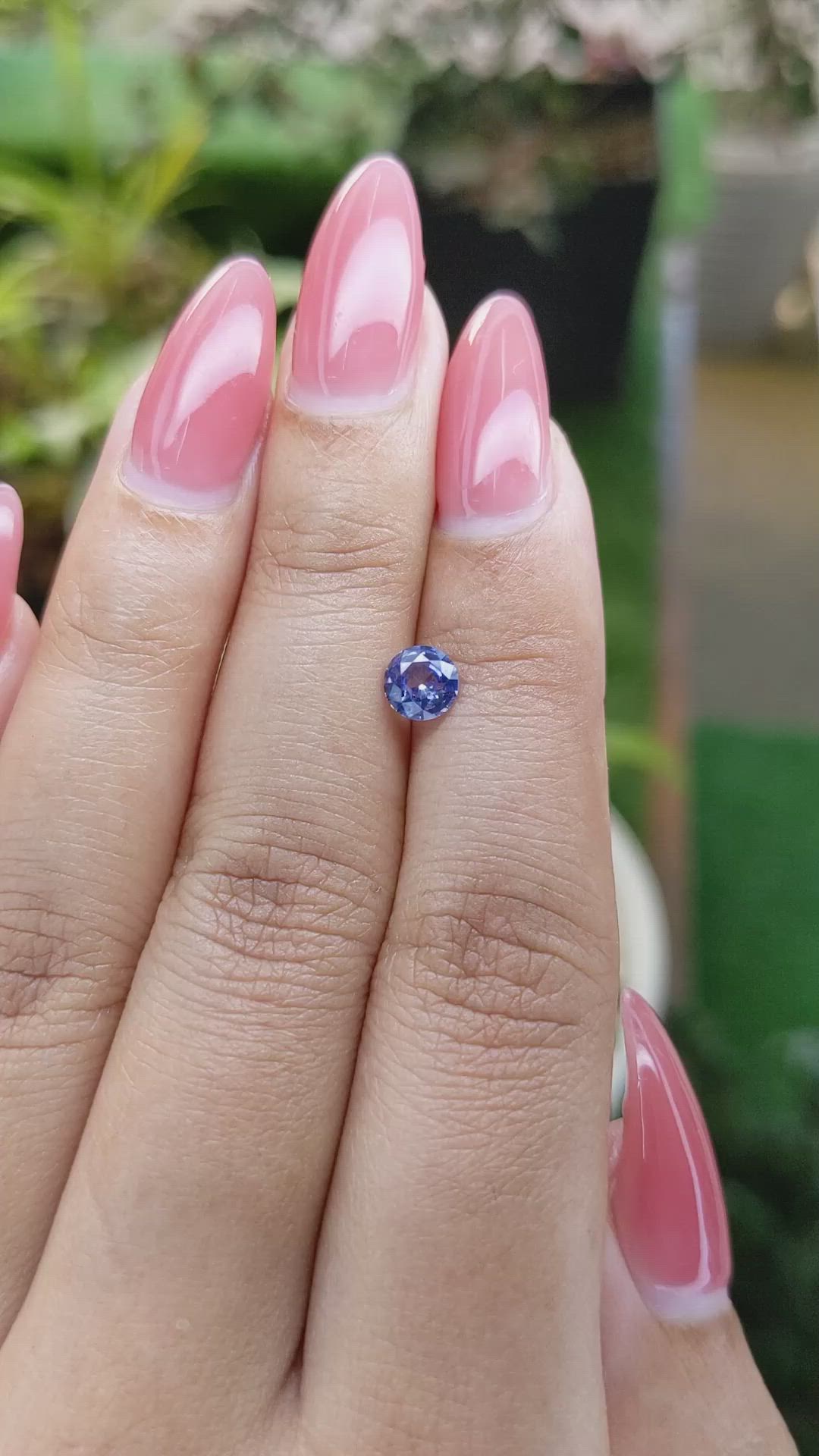 0.63 Ct. Blue Sapphire from Ceylon (Sri Lanka) Size Video