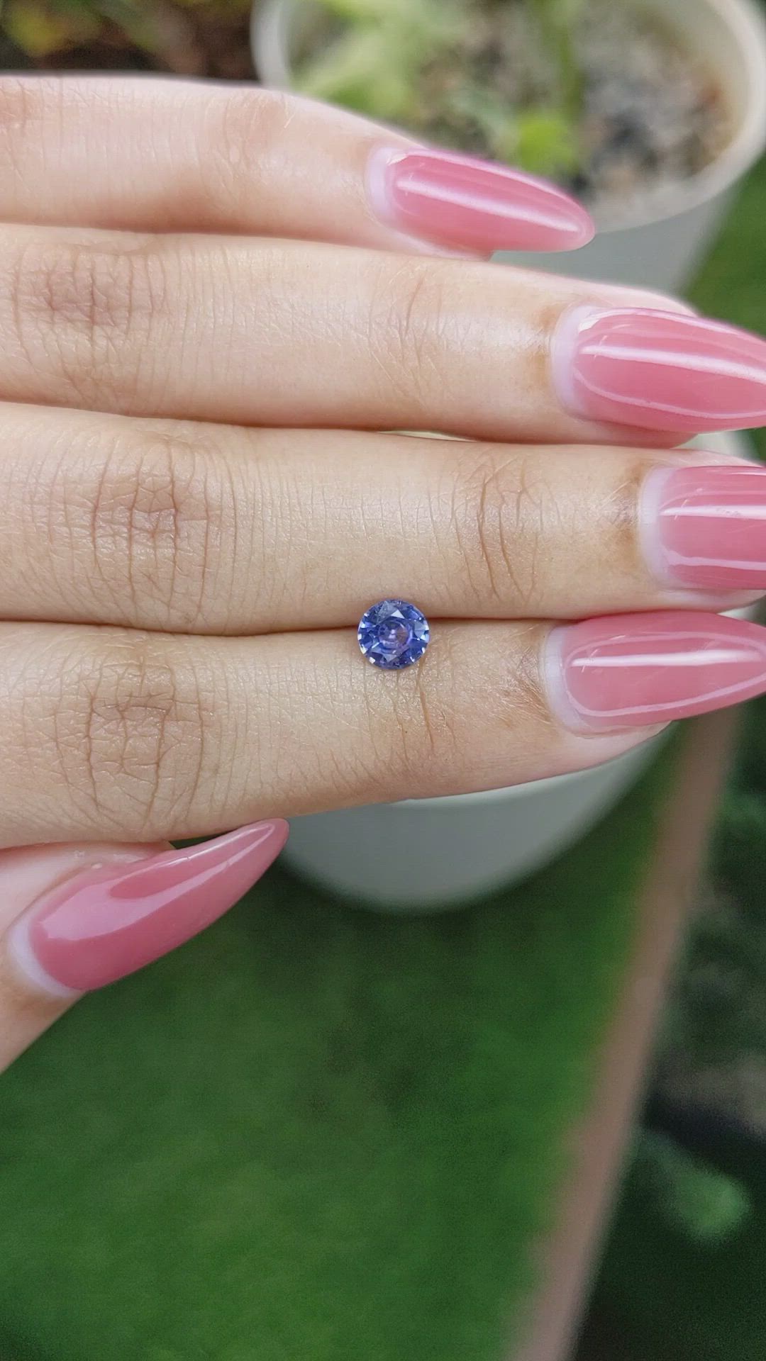 0.63 Ct. Blue Sapphire from Ceylon (Sri Lanka) Size Video