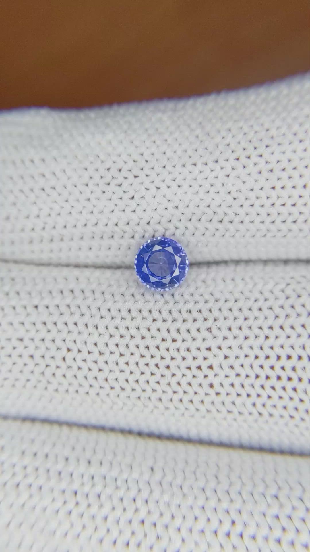 0.63 Ct. Blue Sapphire from Ceylon (Sri Lanka) Size Video
