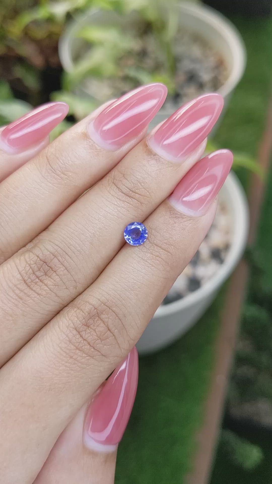 0.63 Ct. Blue Sapphire from Ceylon (Sri Lanka) Size Video