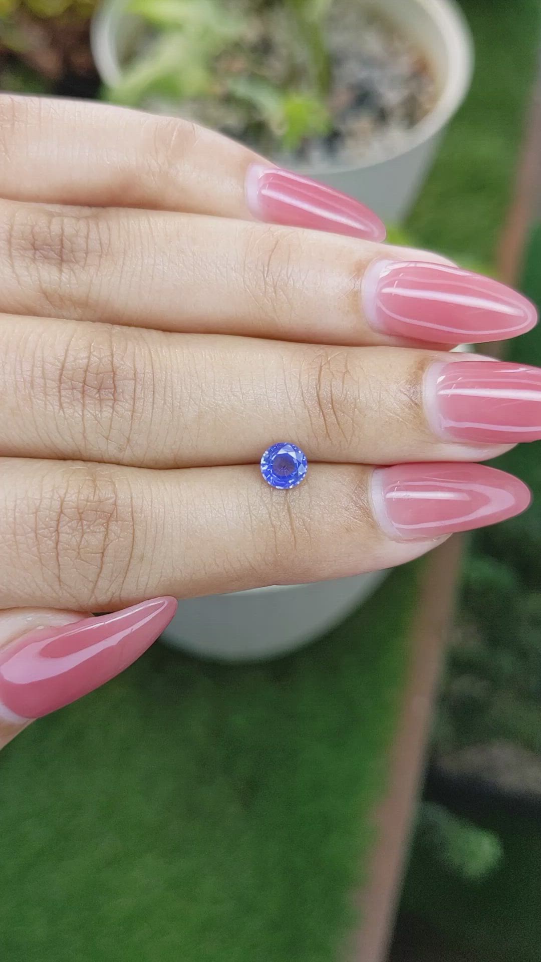 0.63 Ct. Blue Sapphire from Ceylon (Sri Lanka) Size Video